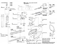 Bosch 0 603 232 960 P 801 Batt-Op Shrubbery Trimmer 220 V / Eu Spare Parts